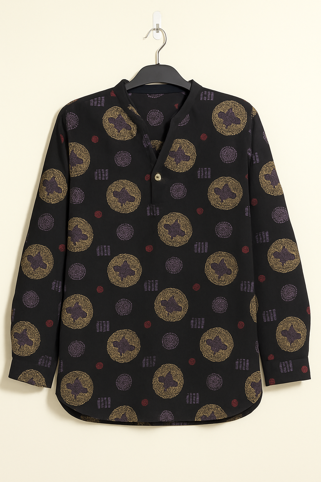 Printed Linen Kurti-Style Top