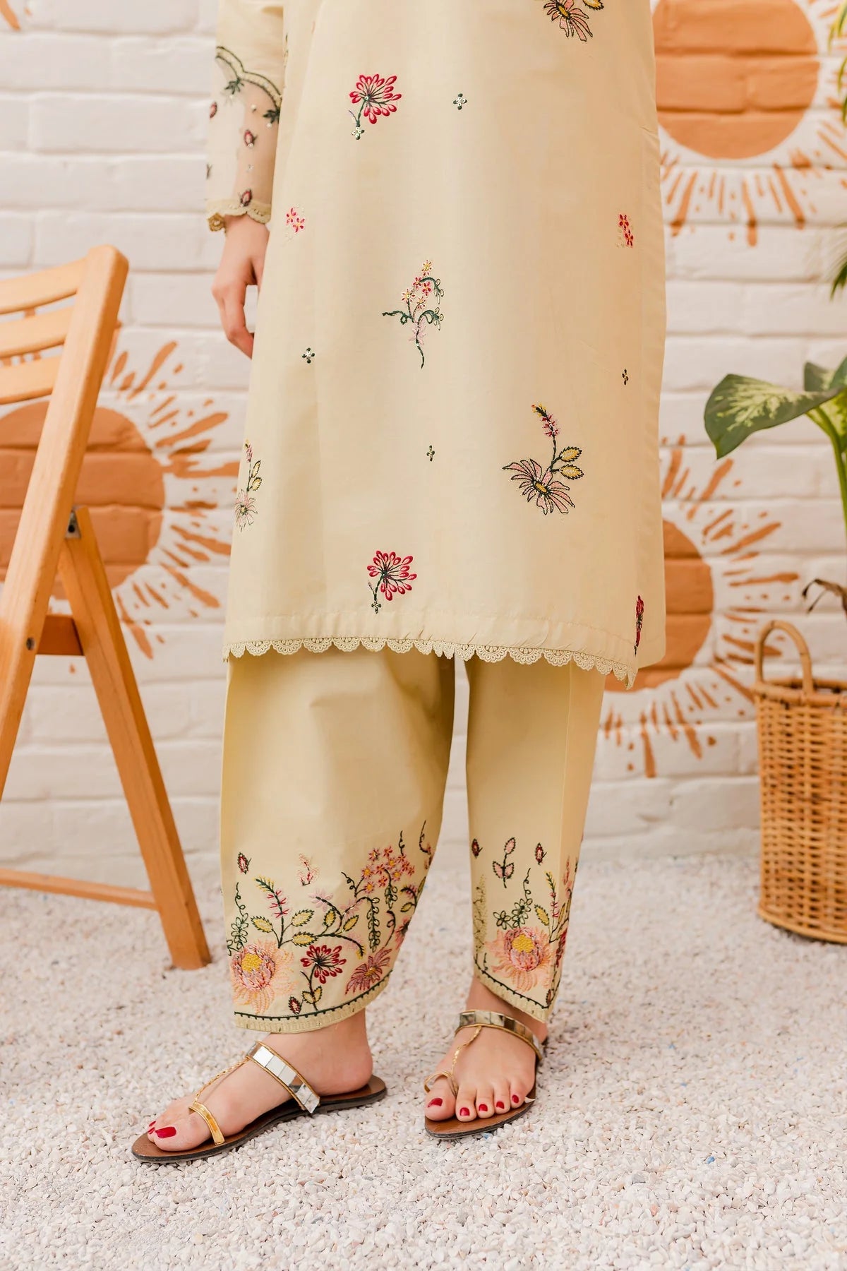 Premium Cambric - 2Pc Embroidered Dress