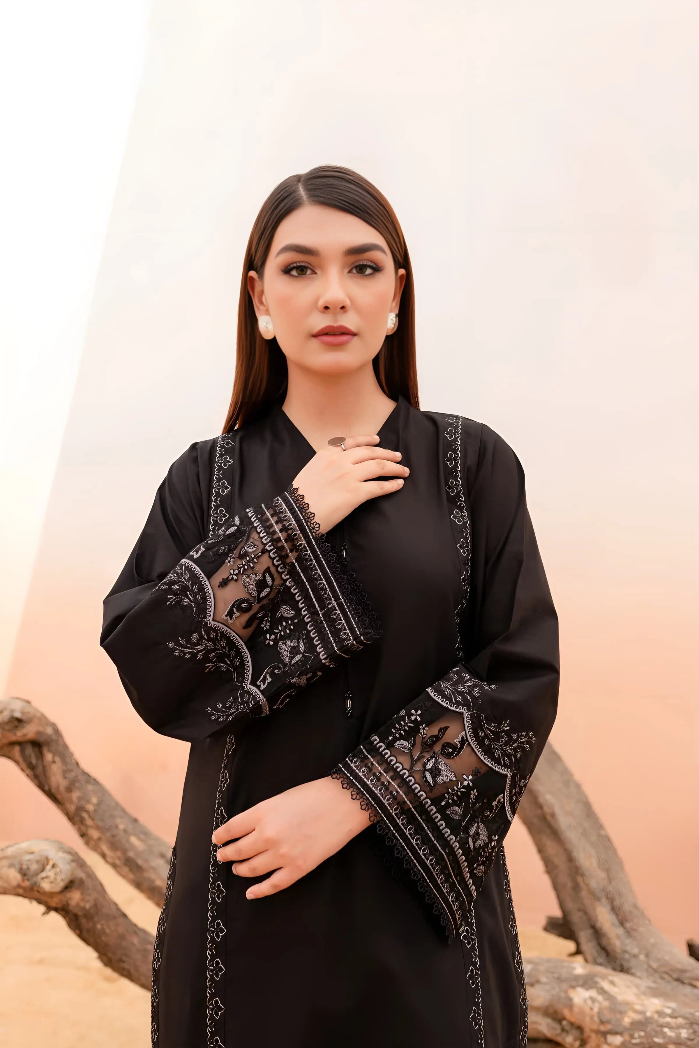 BLACK ROSE - SWISS CAMBRIC DRESS – ZAS Clothing