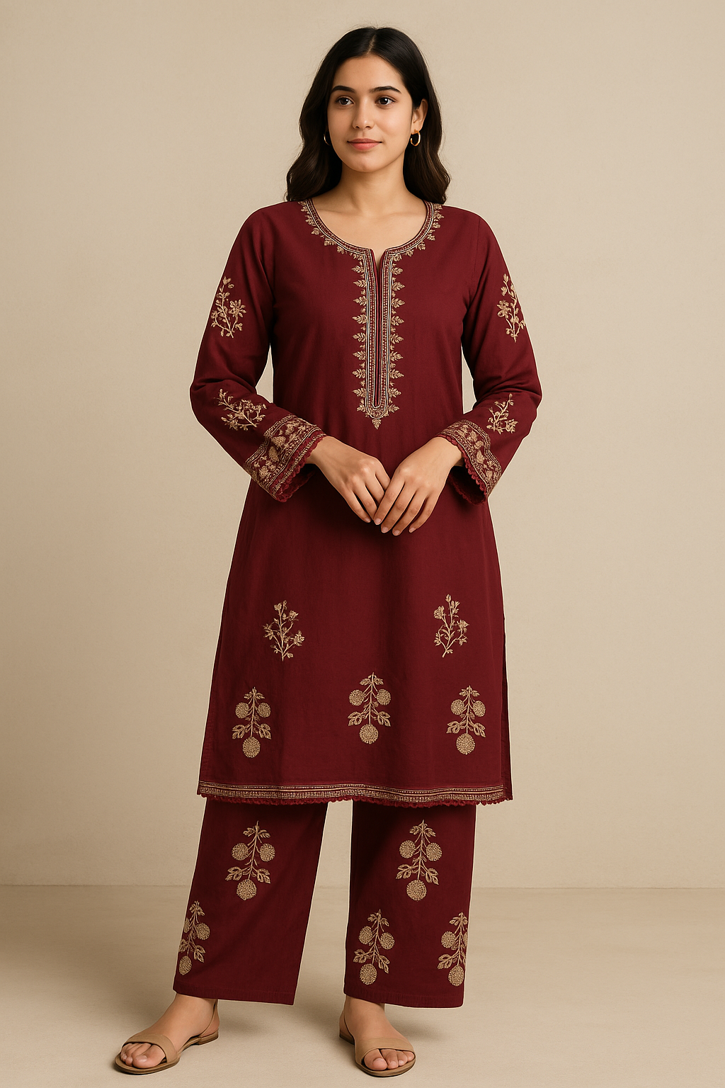 2Pc Embroidered Lawn