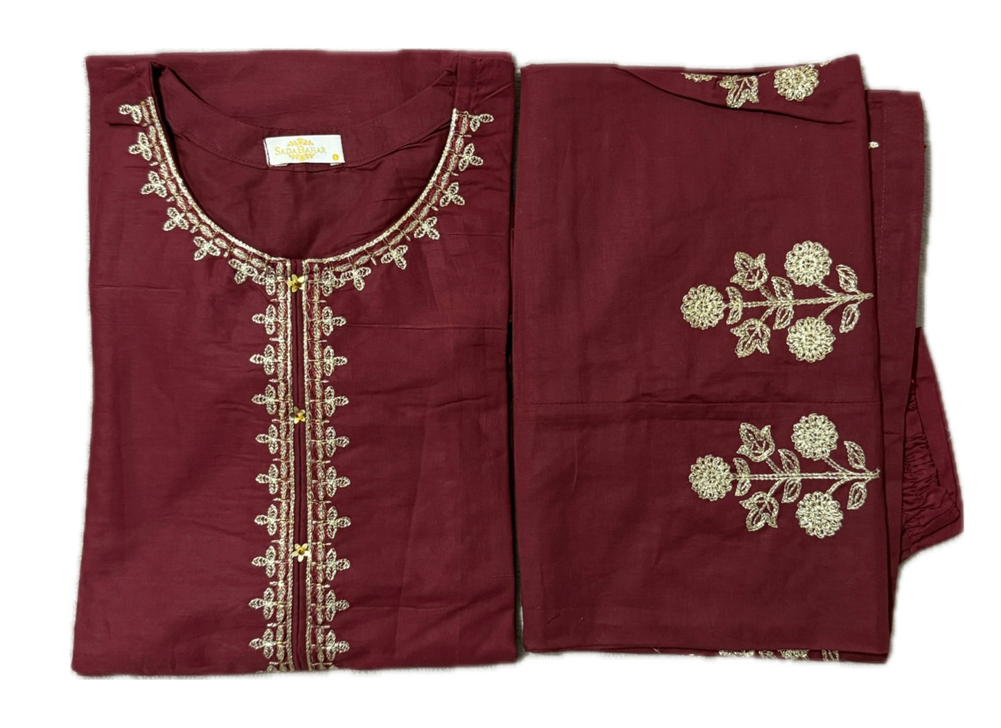 2Pc Embroidered Lawn
