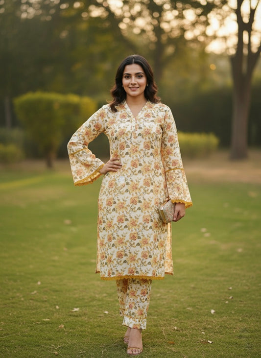 The 2-Piece Golden Hour Blooms Dress